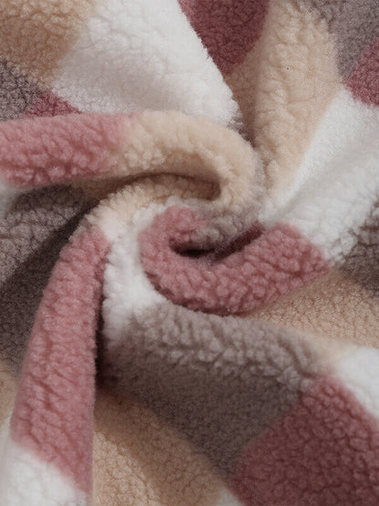 TAVEN Plaid Fleece Lapel Jacket