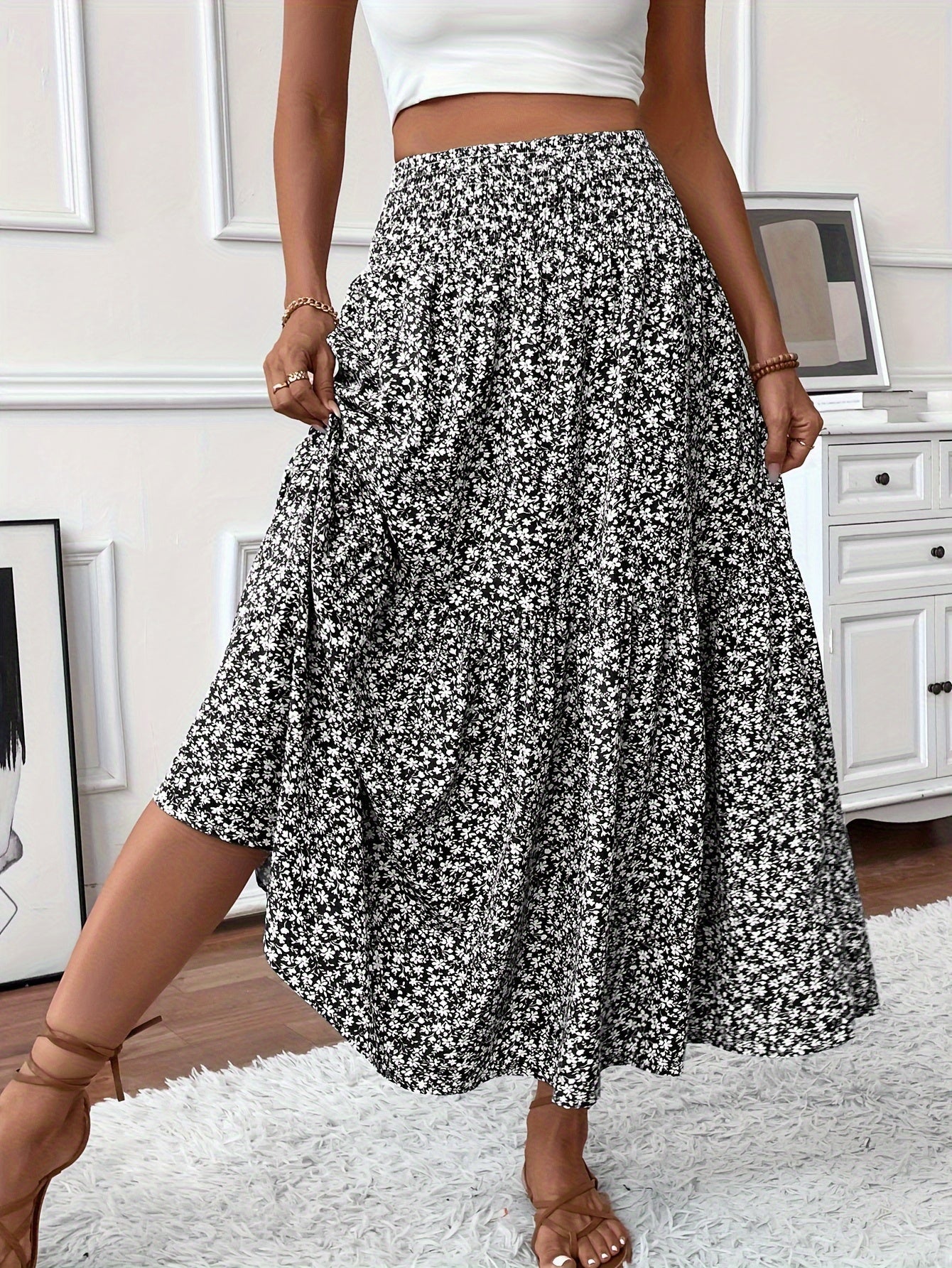 Elena Floral Print Ditsy Skirt