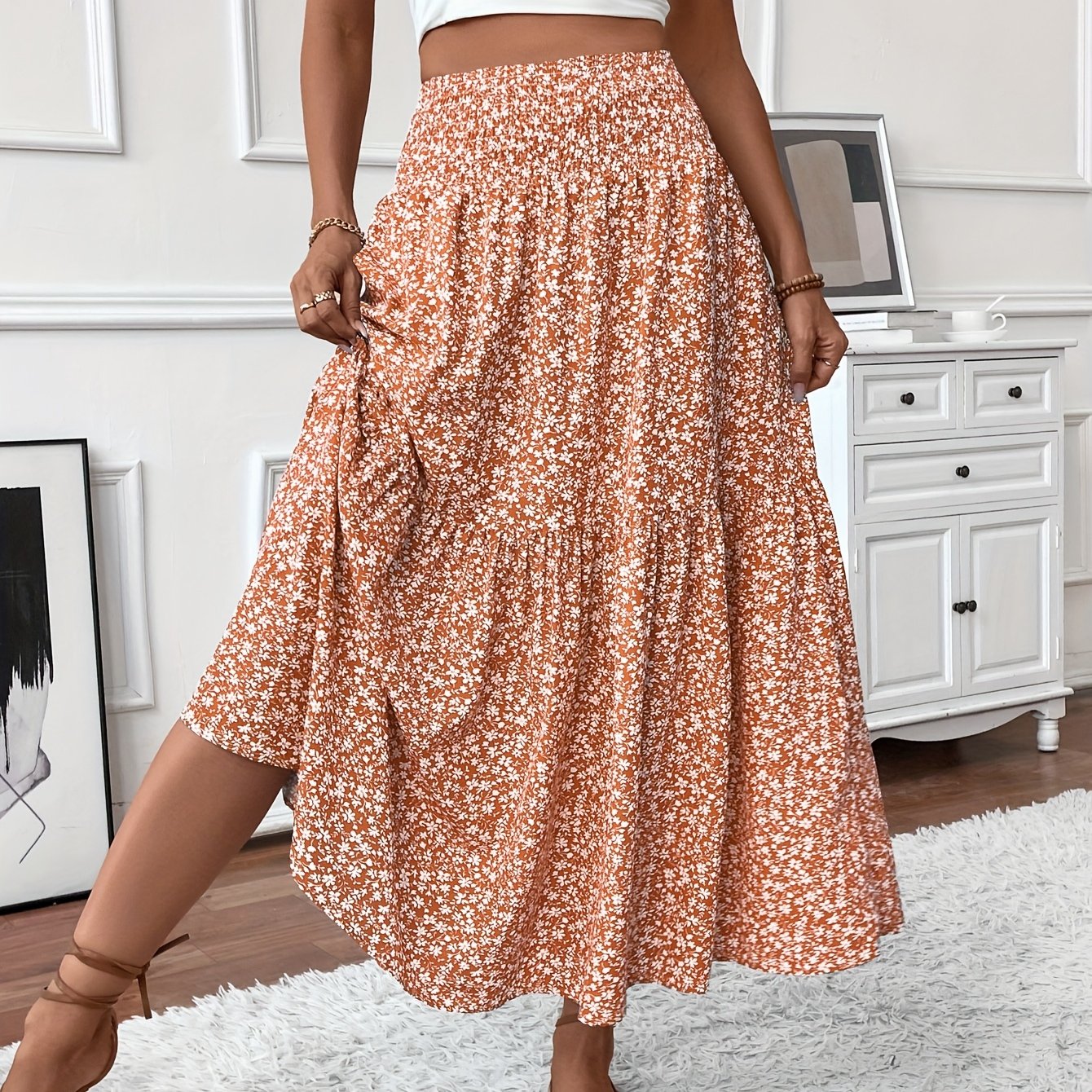 Elena Floral Print Ditsy Skirt