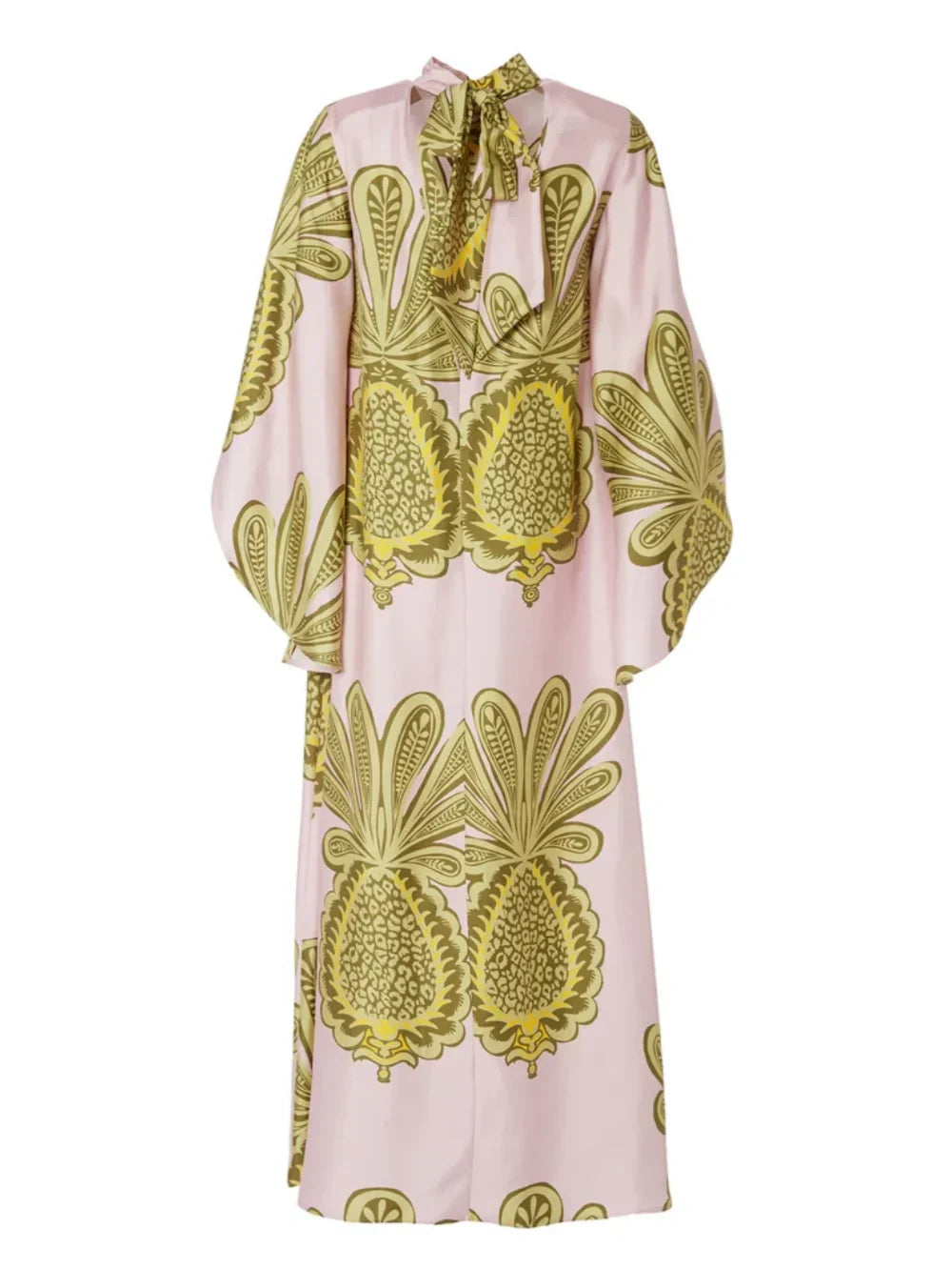 Maxi Dress with Bold Tropical Pineapple Print