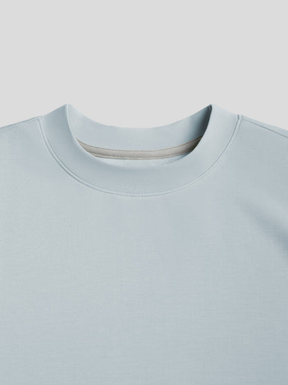 Modal Blend Elbow Patch Long Sleeve Tee:Slim Fit