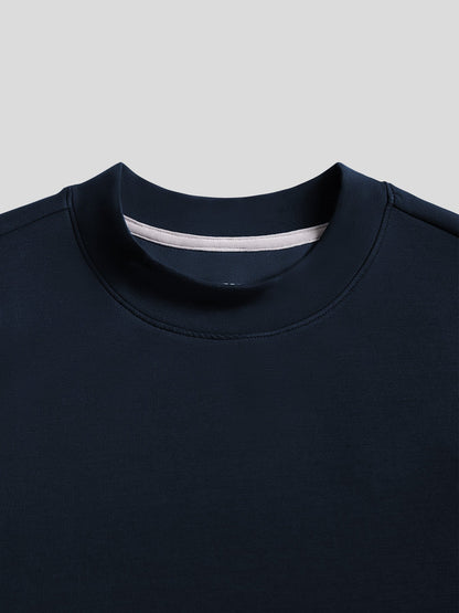 Modal Blend Elbow Patch Long Sleeve Tee:Slim Fit