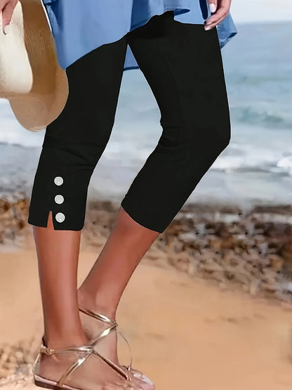 Clara Smooth Stretch Capri Pants