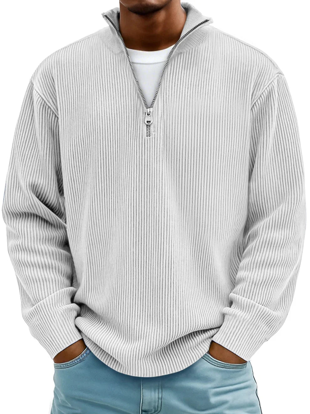 Modern Zip Up Sweater