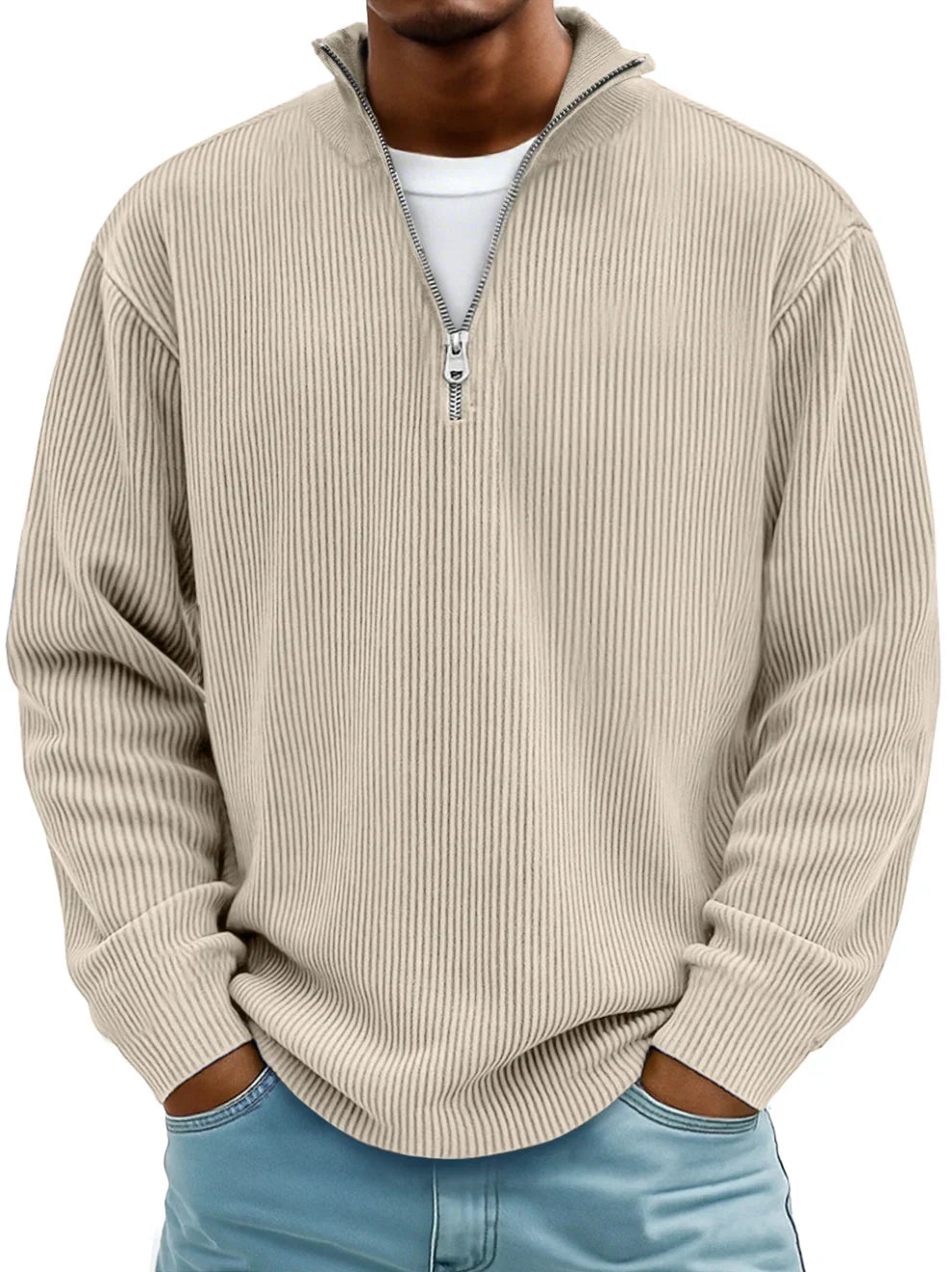 Modern Zip Up Sweater