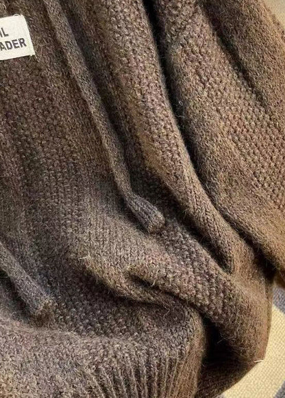 MIREN Cotton Knit Hooded Top