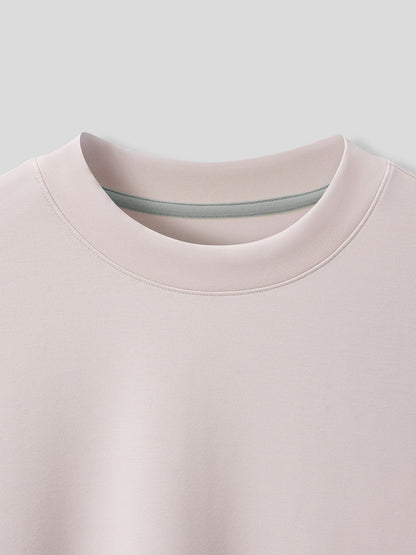 Modal Blend Elbow Patch Long Sleeve Tee:Slim Fit