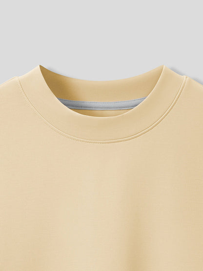 Modal Blend Elbow Patch Long Sleeve Tee:Slim Fit