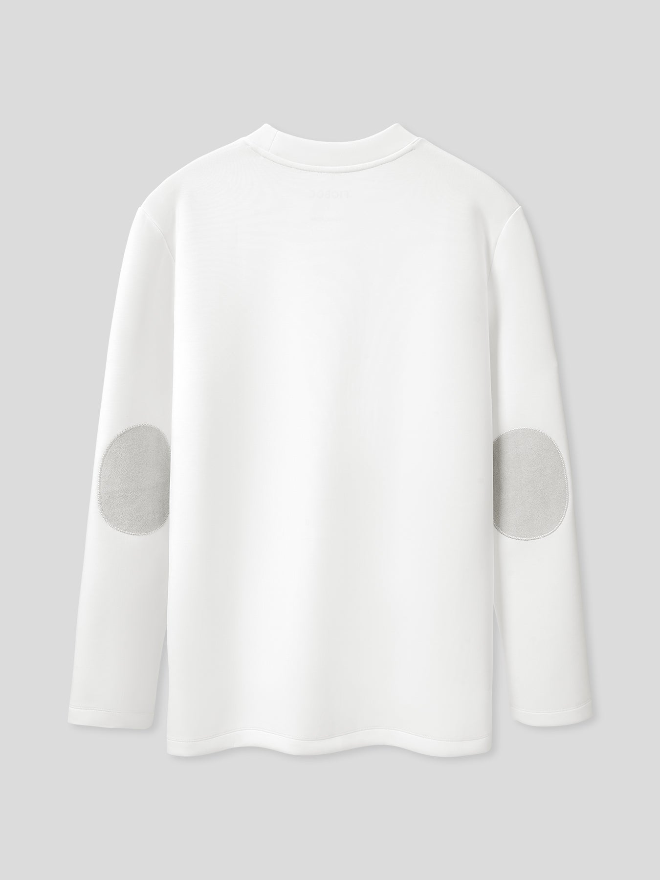 Modal Blend Elbow Patch Long Sleeve Tee:Slim Fit