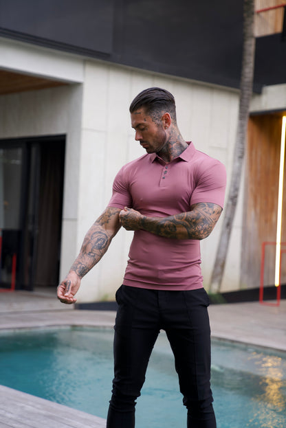 VALEN Wrinkle-Free Muscle Fit Polo
