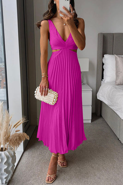 ALUNIA Pleated Maxi Dress