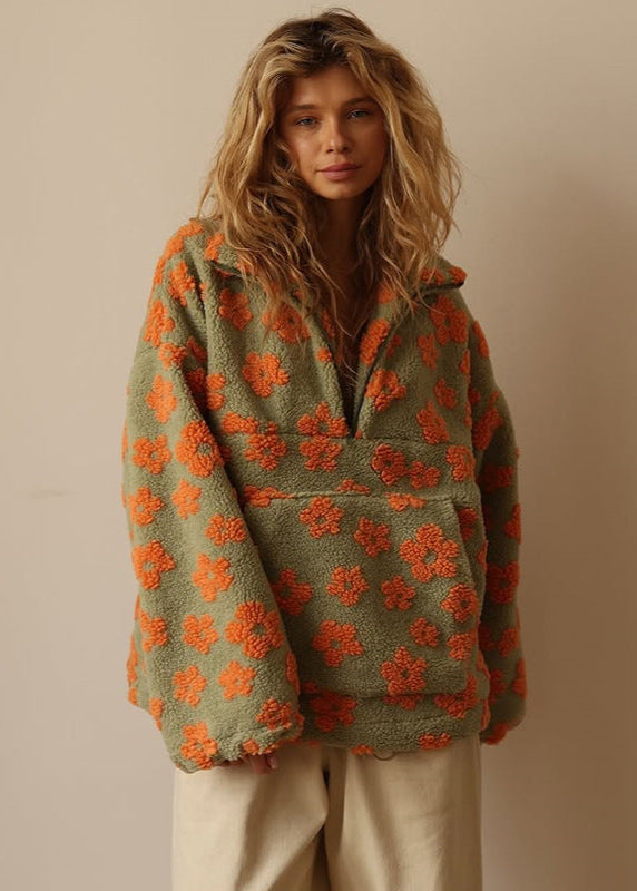 Aveline — Boho Sherpa Fleece Pullover