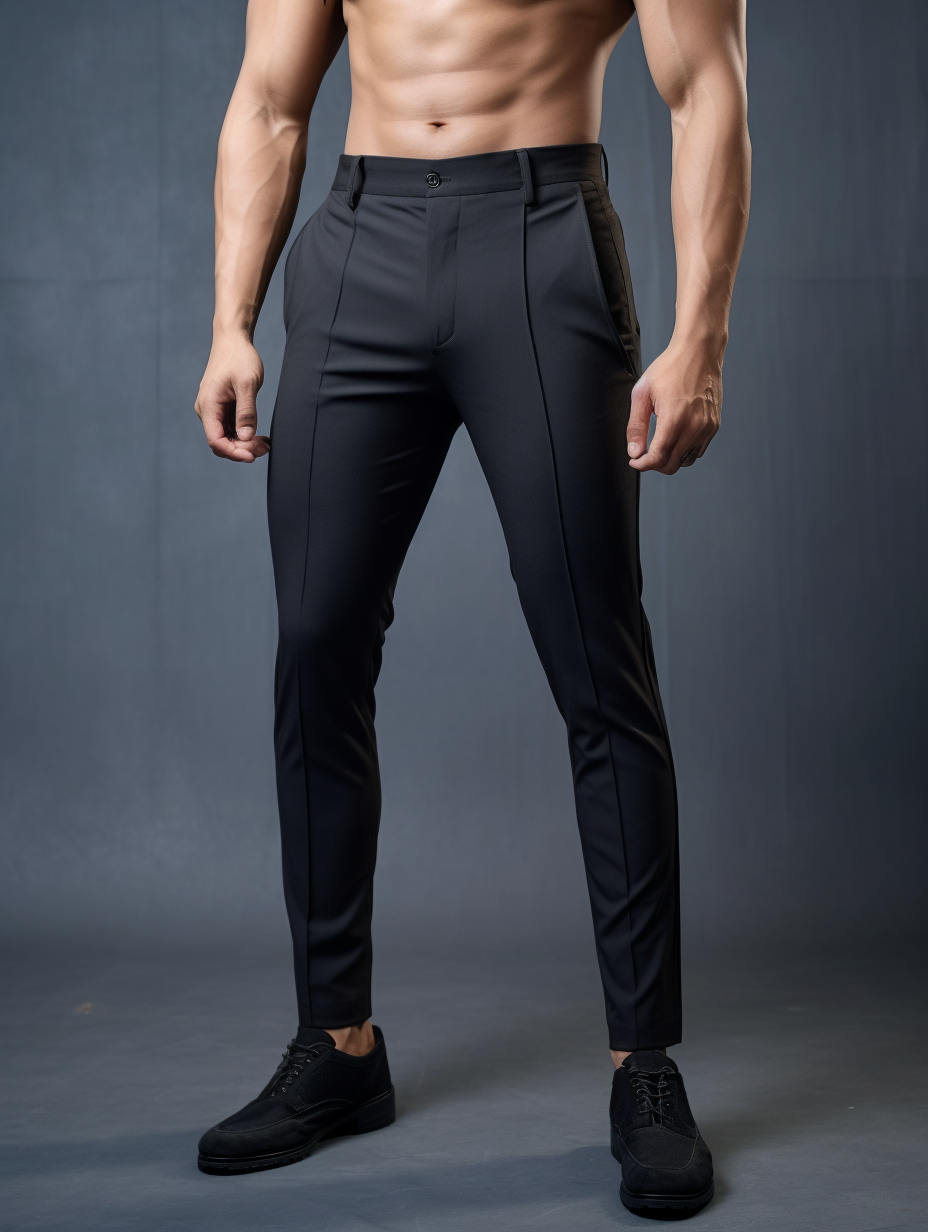 CALDEN Wrinkle-Free Slim Fit Trousers