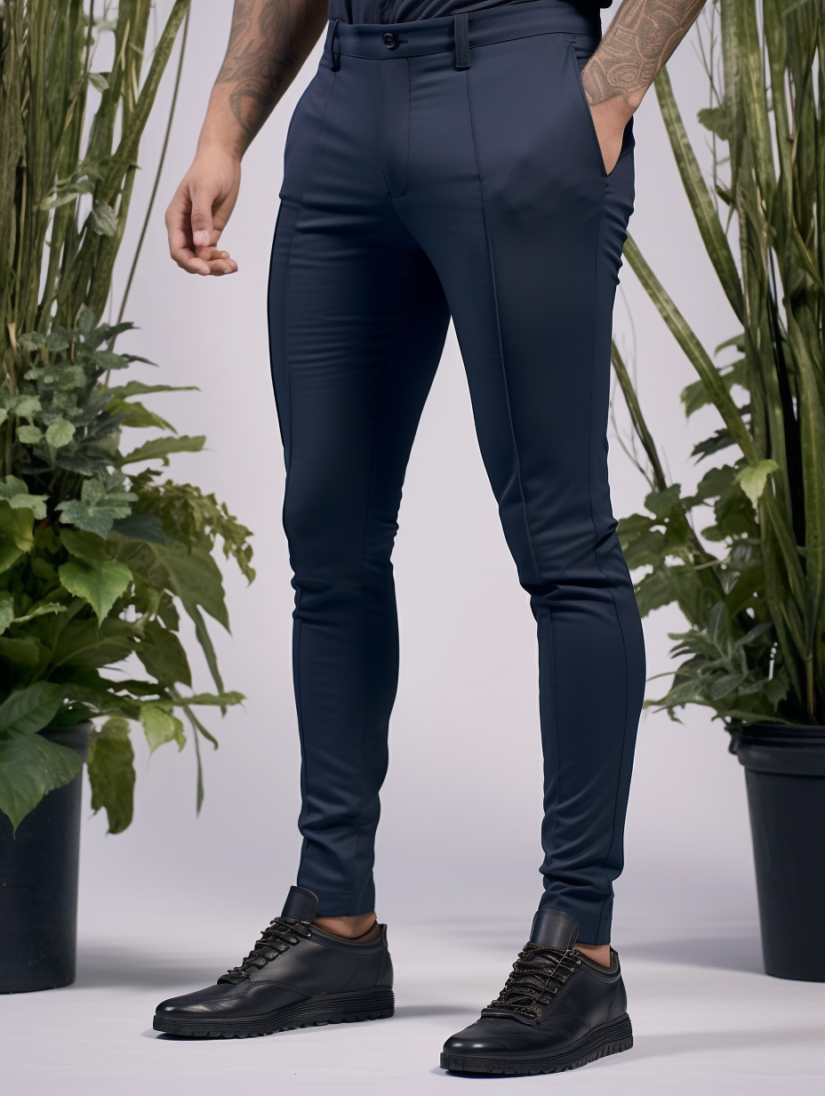 CALDEN Wrinkle-Free Slim Fit Trousers