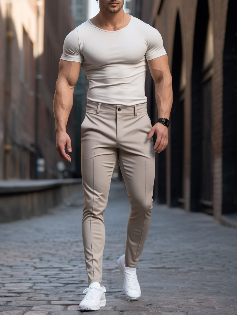 CALDEN Wrinkle-Free Slim Fit Trousers