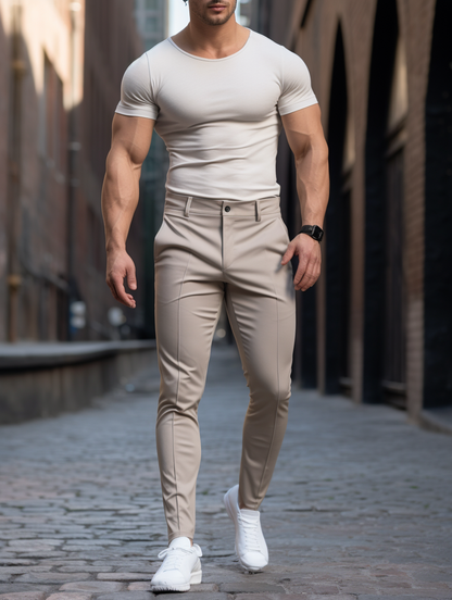 CALDEN Wrinkle-Free Slim Fit Trousers