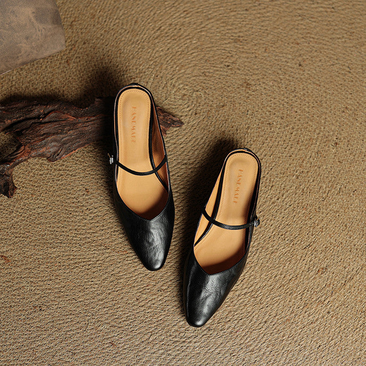 LYRIA Genuine Leather Mules