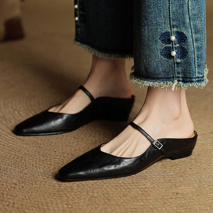 LYRIA Genuine Leather Mules