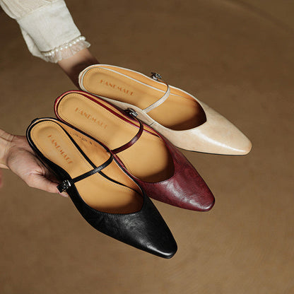 LYRIA Genuine Leather Mules