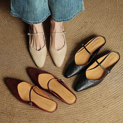 LYRIA Genuine Leather Mules