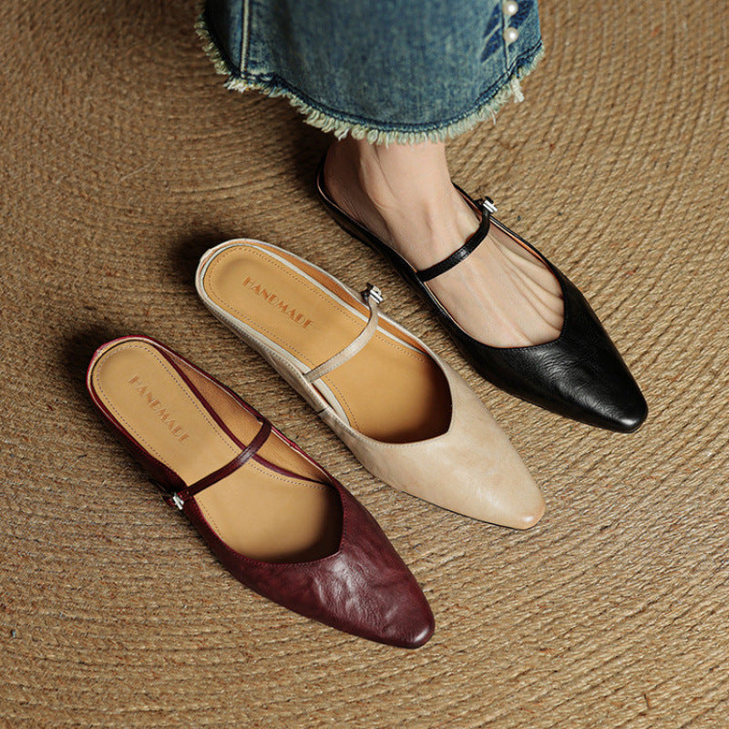 LYRIA Genuine Leather Mules