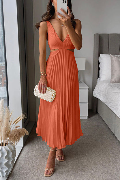 ALUNIA Pleated Maxi Dress
