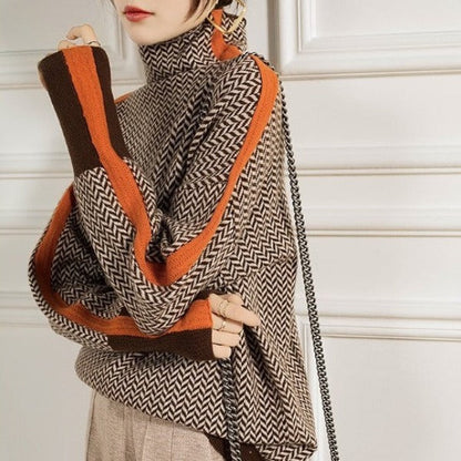 NALINE Contrasting Turtleneck Sweater