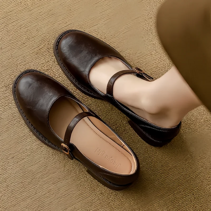 Classic Comfort Mary Janes Made From Leather