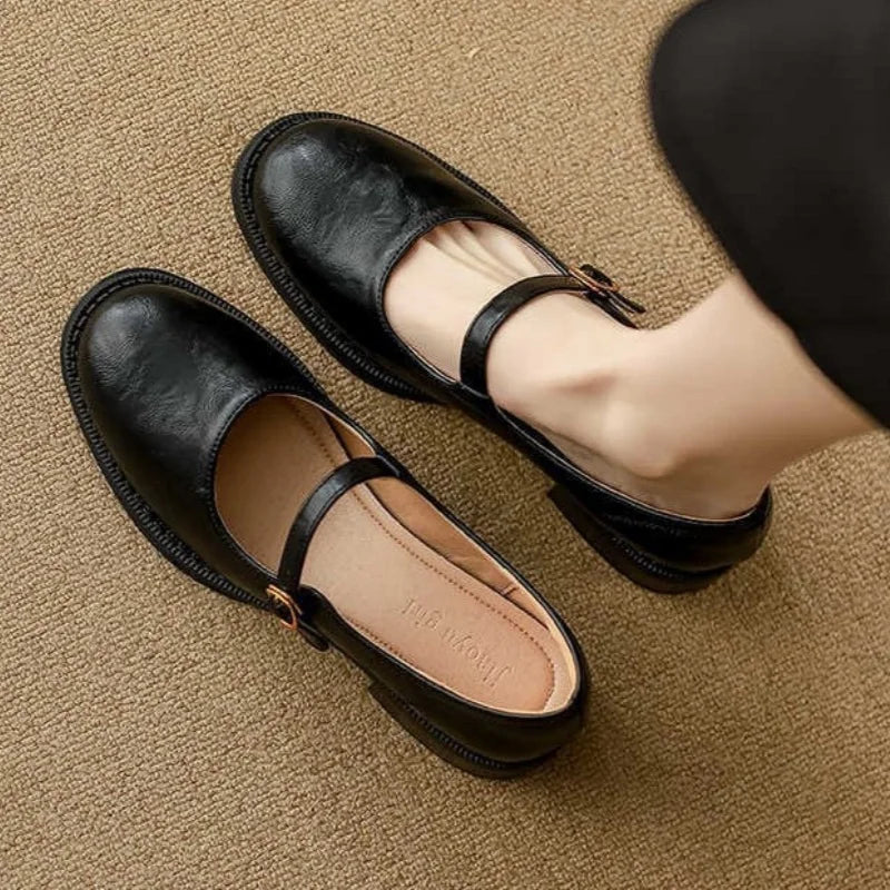 Classic Comfort Mary Janes Made From Leather