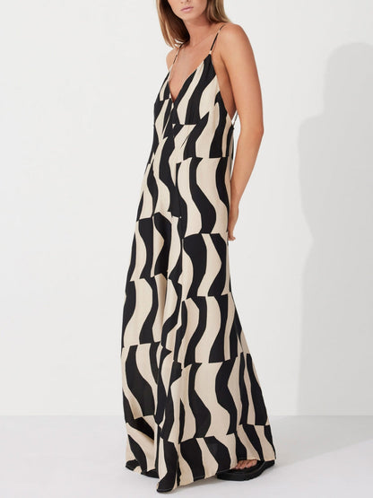Easygoing Maxi Dress with Scooped Back Design