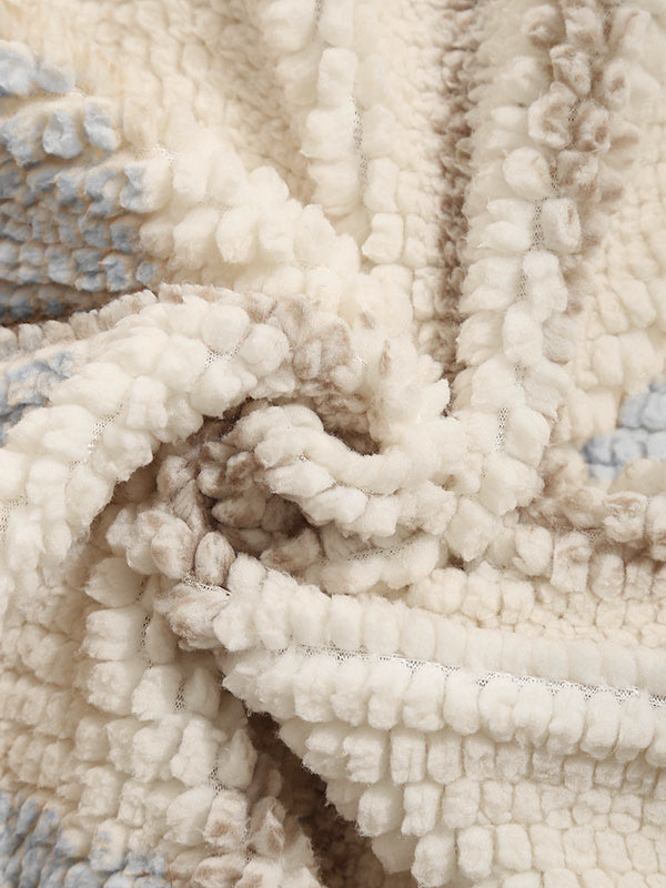 BRAMEN Plaid Fleece Lapel Jacket