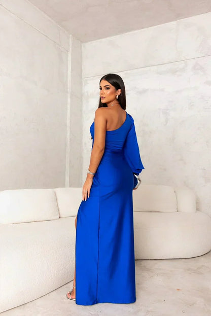 Amara – Elegant One-Shoulder Maxi Dress