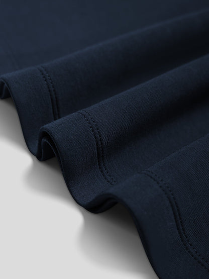 Modal Blend Elbow Patch Long Sleeve Tee:Slim Fit