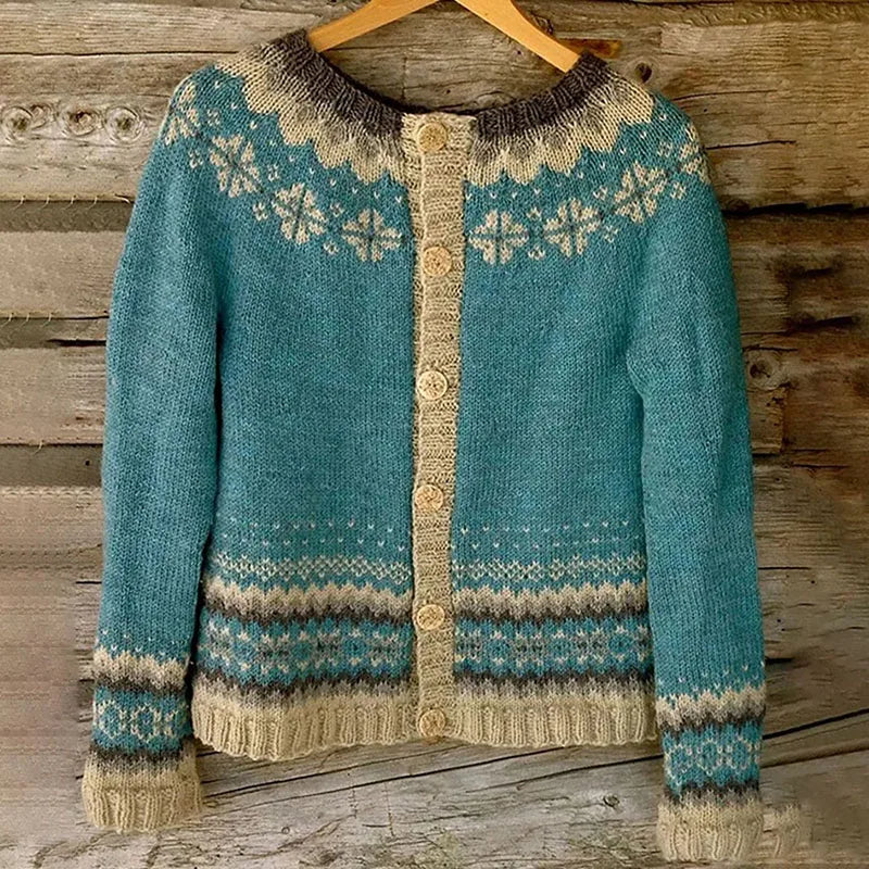 NORREN Vintage Icelandic Wool Cardigan