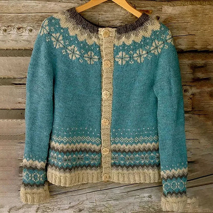 NORREN Vintage Icelandic Wool Cardigan