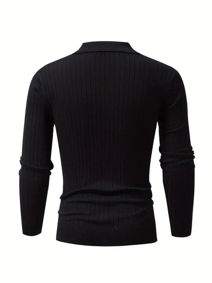 RENVO Muscle Fit Knit Sweater