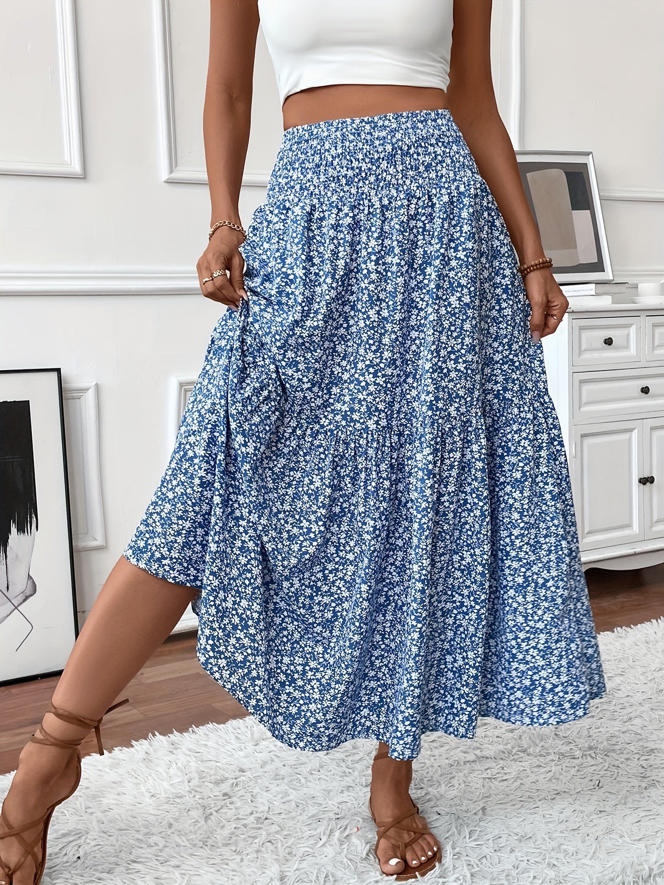 Elena Floral Print Ditsy Skirt