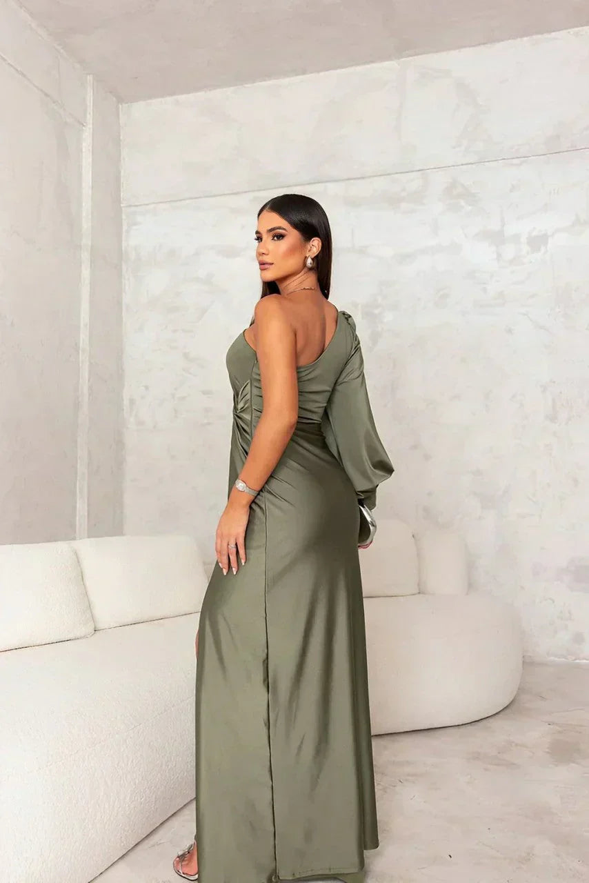Amara – Elegant One-Shoulder Maxi Dress