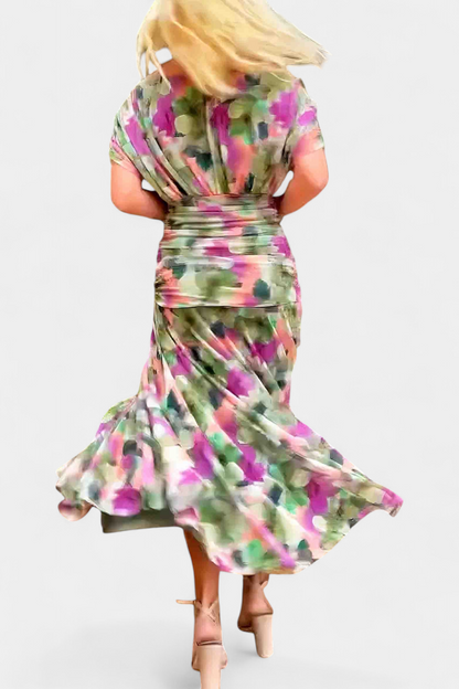 Selvara Elegant V-Neck Dress