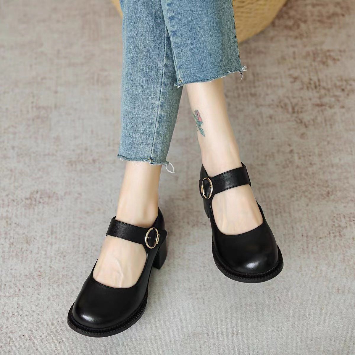 Agnes Leather Mary Janes