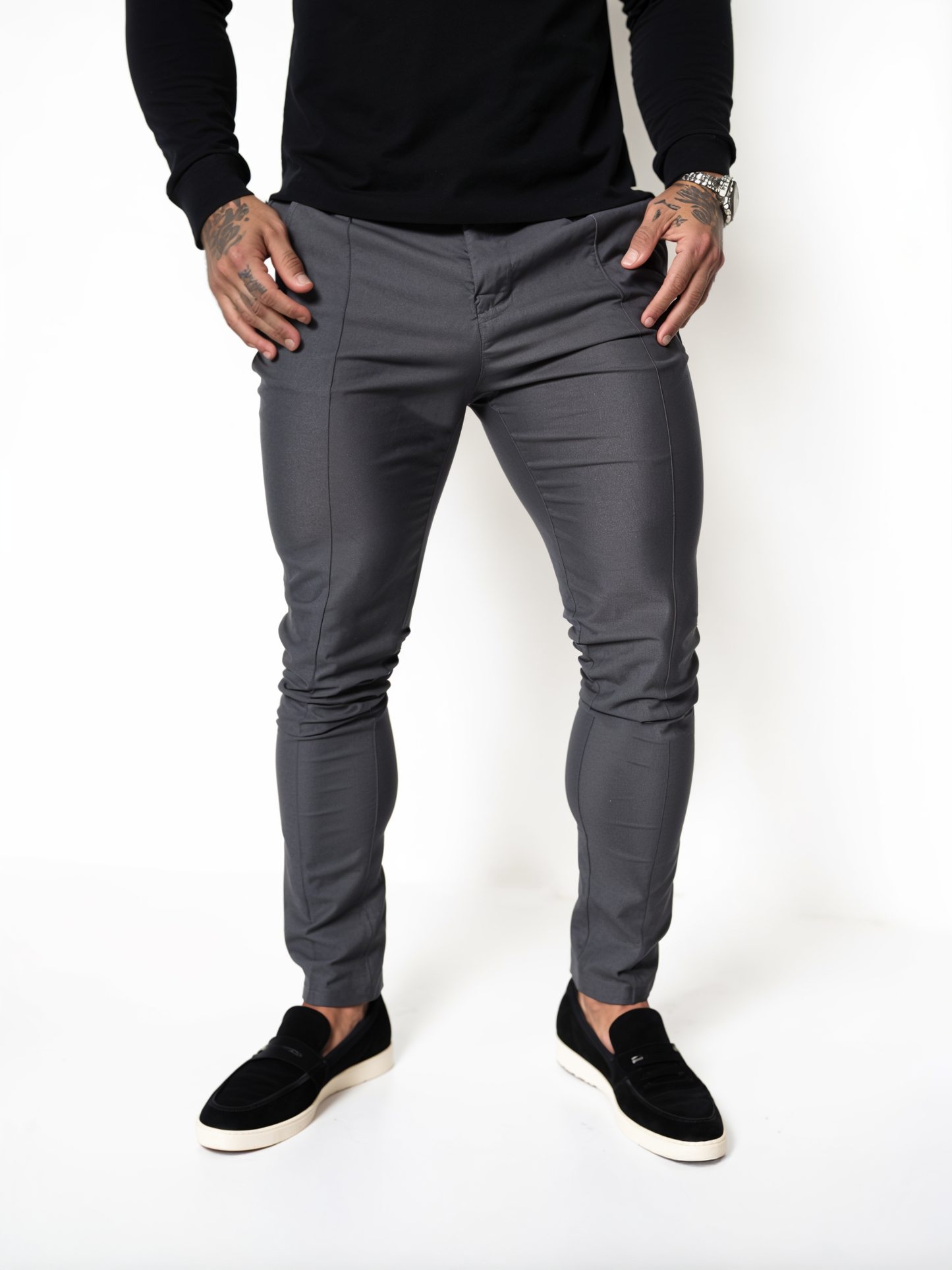 CALDEN Wrinkle-Free Slim Fit Trousers