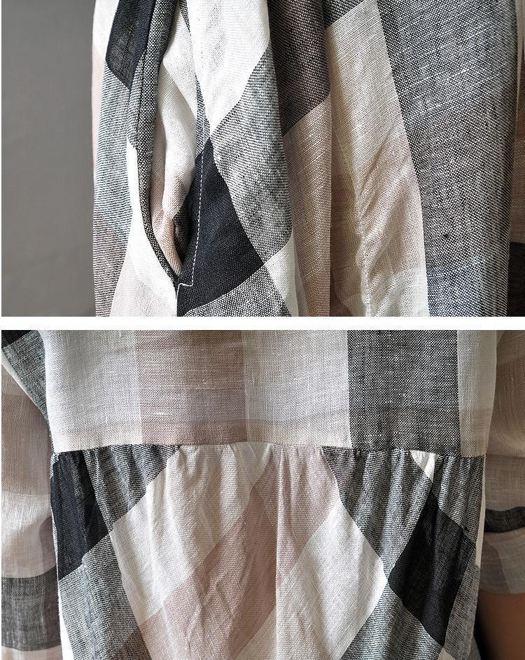 ALVORA Cotton Linen Shirt Dress